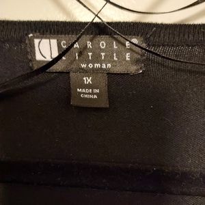 VTG Carol Little Black Cardigan 1x 50s Mad Men Country Club